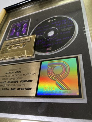 Lot 159 - DEPECHE MODE - SONGS OF FAITH AND DEVOTION RIAA AWARD.