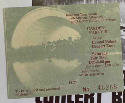 Lot 167 - 1970S FESTIVAL PROGRAMMES, TICKETS, HANDBILLS - INC GRATEFUL DEAD / BLACK SABBATH.