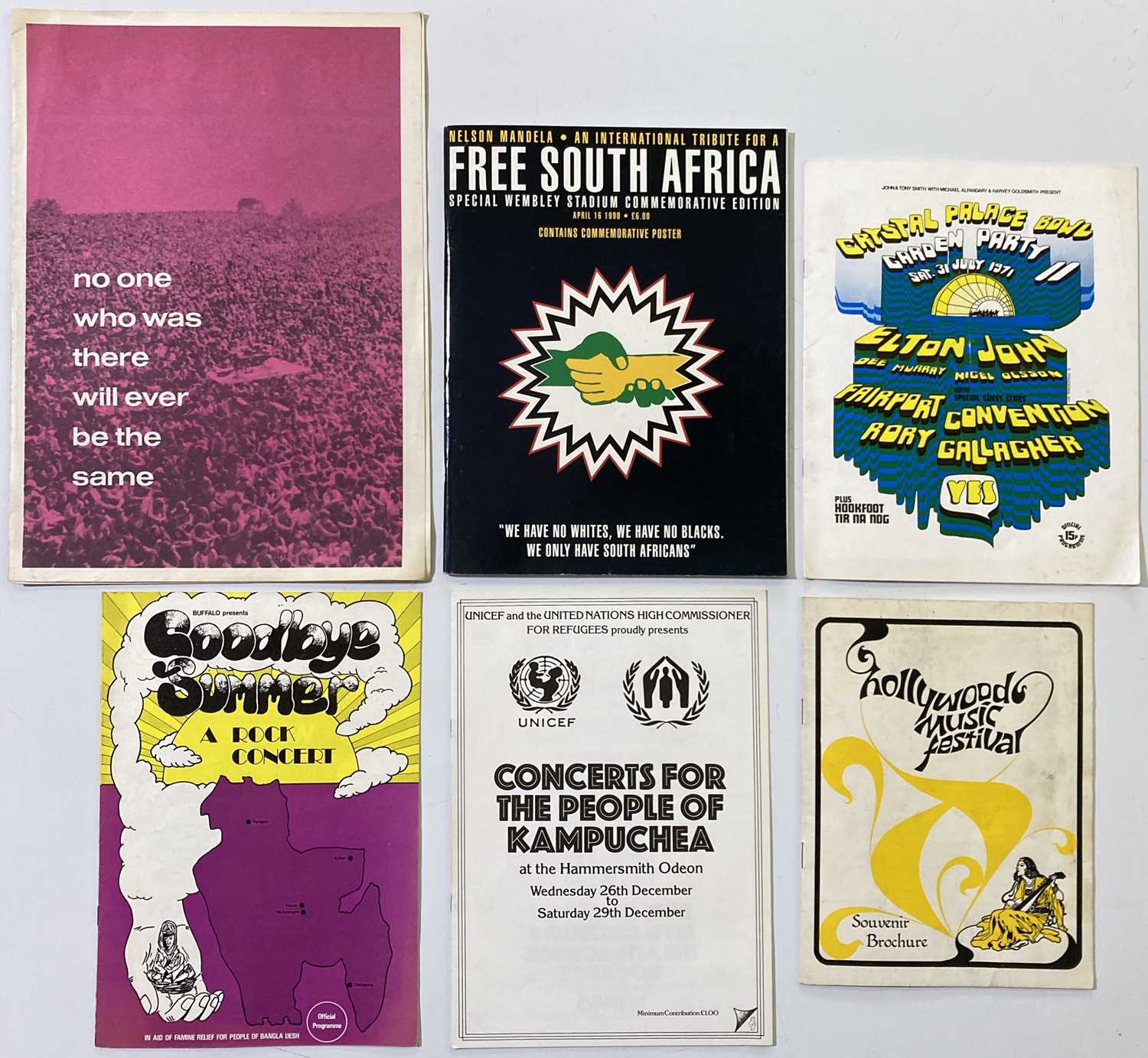 Lot 178 - 1970S FESTIVAL PROGRAMMES.