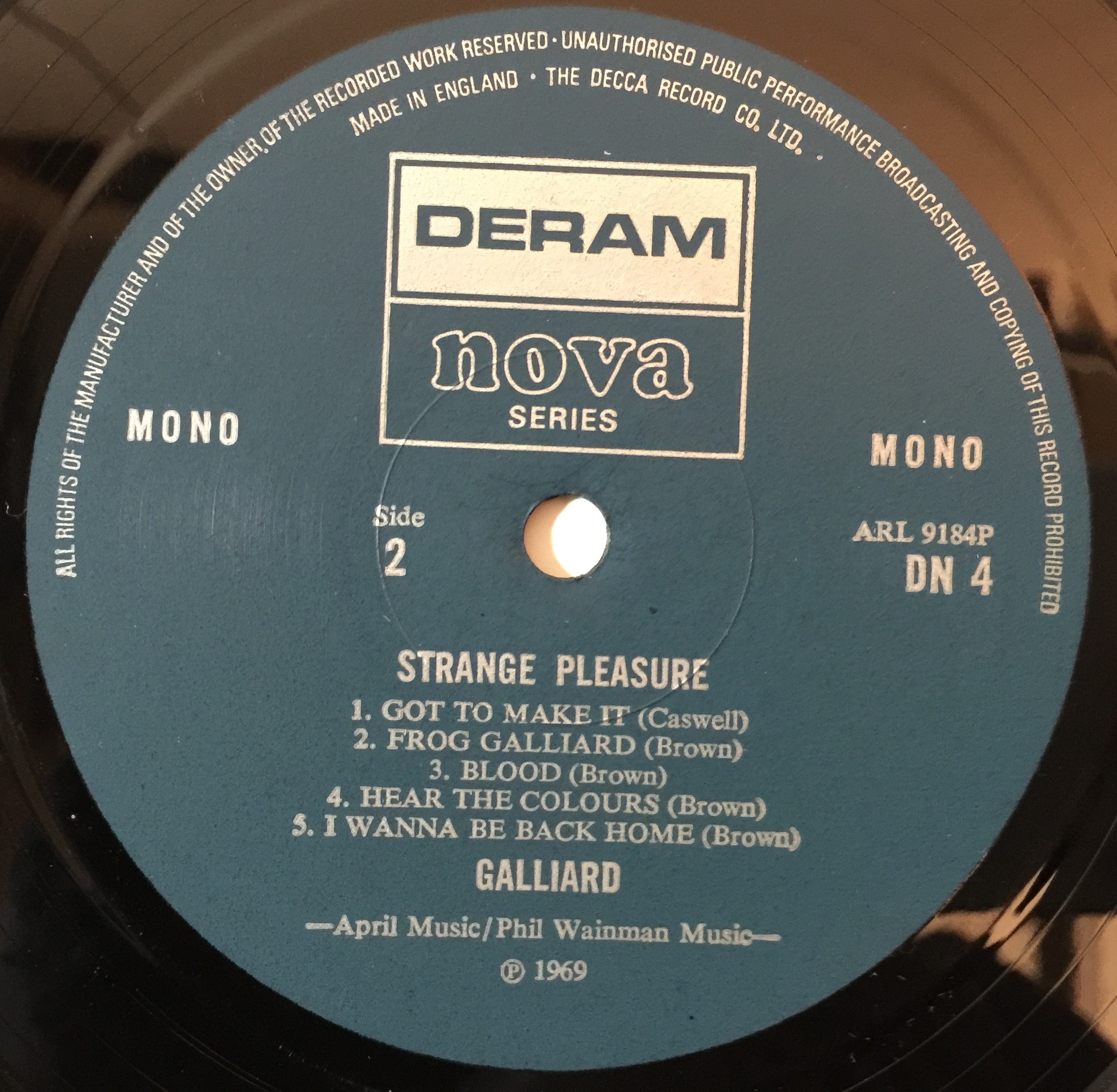 Galliard ‎/ Strange Pleasure 英国盤 限定値下げ レコード 洋楽 『1年