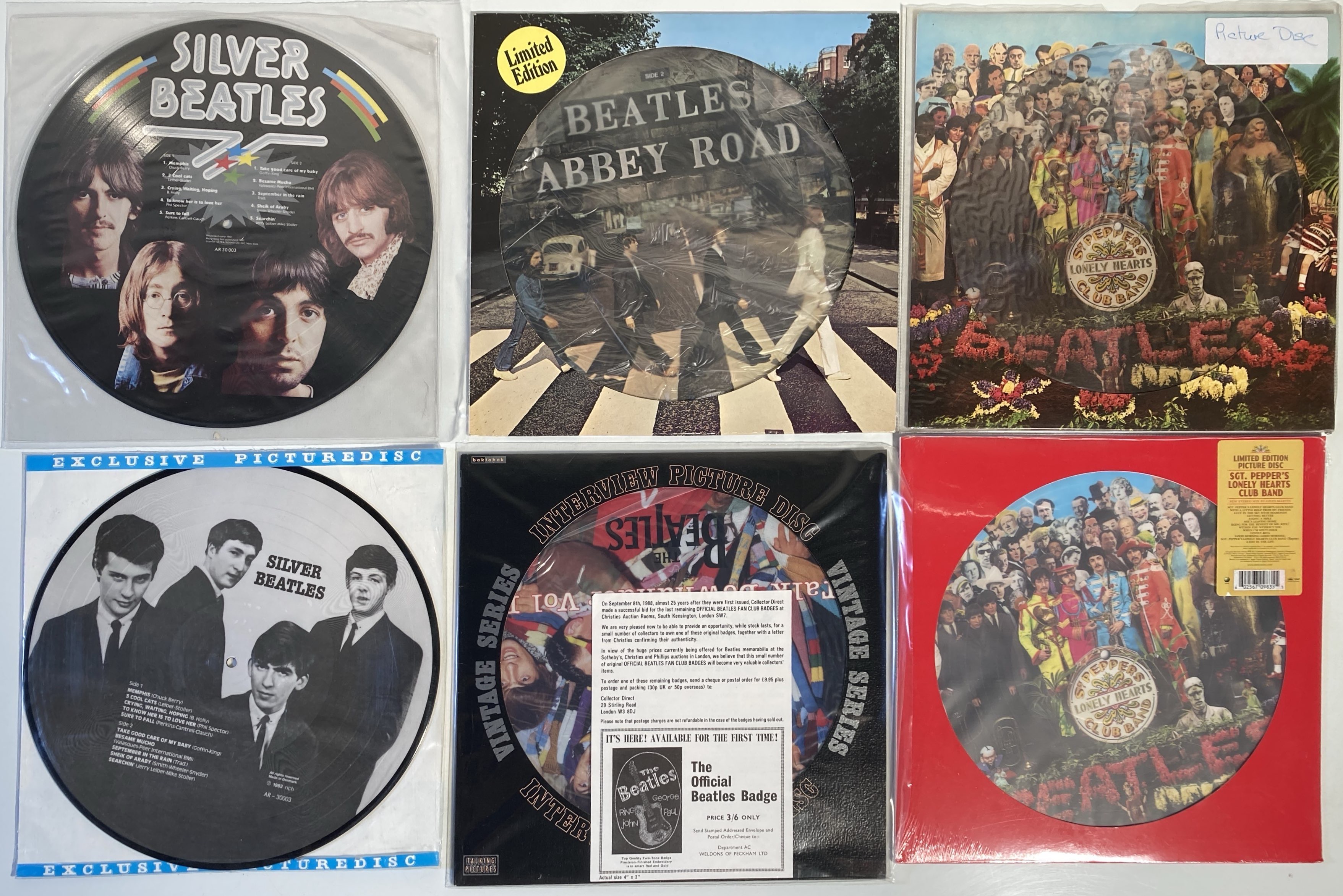 Lot 97 - THE BEATLES - PICTURE DISC LPs