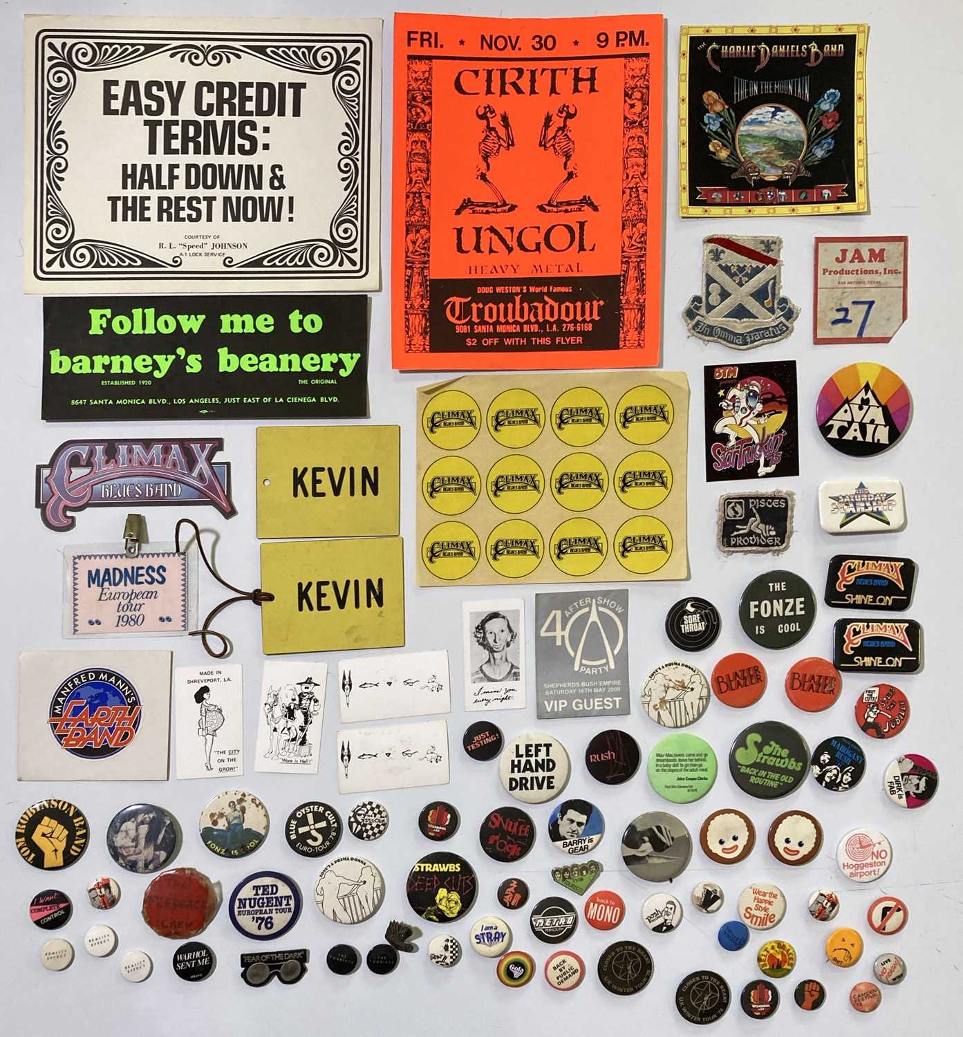 Lot 162 - BADGES / BACKSTAGE PASSES.