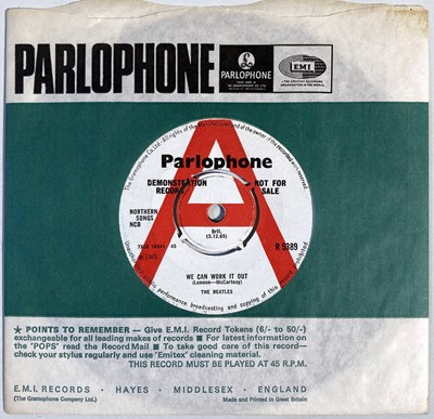 Lot 108 - THE BEATLES - WE CAN WORK IT OUT/DAY TRIPPER 7" - ORIGINAL UK DEMO (PARLOPHONE R 5389)