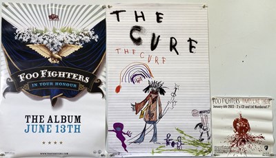 Lot 236 - ROCK PROMO POSTERS (FOO FIGHTERS/THE CURE/PEARL JAM).