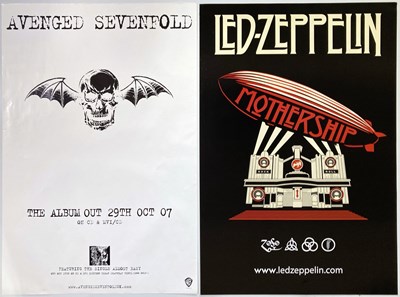 Lot 244 - LED ZEPPLIN & AVENGED SEVENFOLD POSTERS.