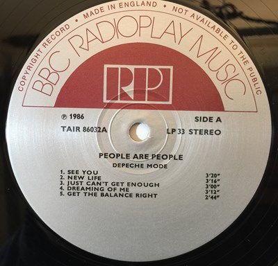 Lot 110 - DEPECHE MODE - PEOPLE ARE PEOPLE LP (BBC RADIOPLAY MUSIC - TAIR 86032)