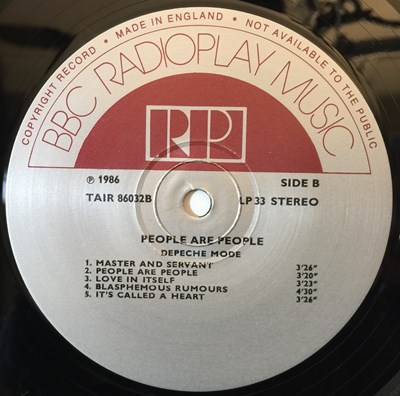 Lot 110 - DEPECHE MODE - PEOPLE ARE PEOPLE LP (BBC RADIOPLAY MUSIC - TAIR 86032)