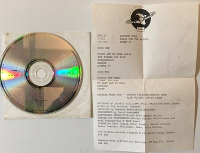Lot 112 - DEPECHE MODE - MUSIC FOR THE MASSES - ORIGINAL UK PROMO CD ALBUM (CDSTUMM 47)