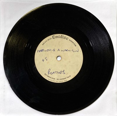 Lot 112 - THE BEATLES - HAPPINESS IS A WARM GUN - ORIGINAL UK 7" EMIDISC ACETATE RECORDING