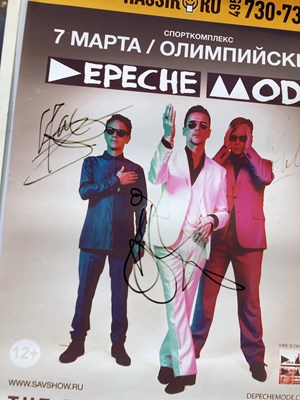 Lot 343 - DEPECHE MODE  - A SIGNED POSTER.