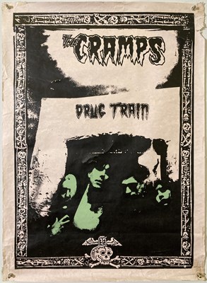 Lot 248 - THE CRAMPS - DRUG TRAIN POSTER.