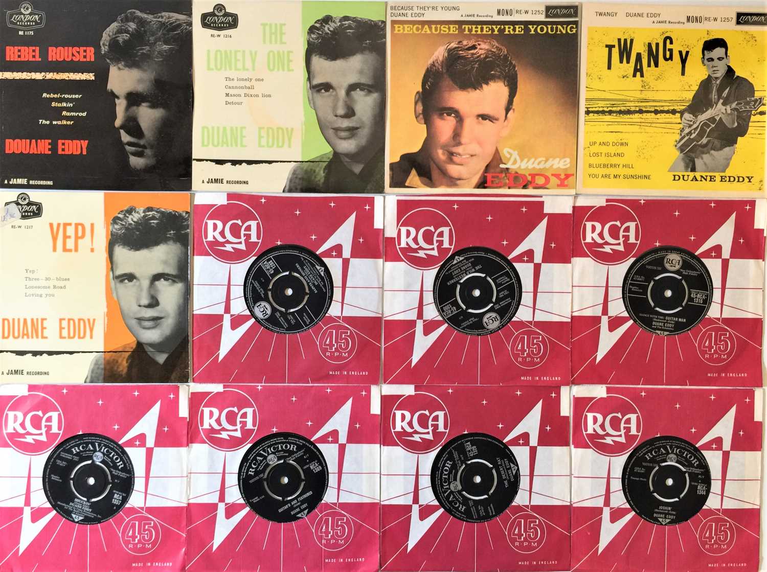 Lot 1067 - DUANE EDDY - 7"/ EPs PACK