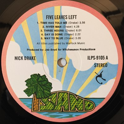 Lot 116 - NICK DRAKE - FIVE LEAVES LEFT LP (2ND UK PRESSING/1ST SLEEVE - ISLAND ILPS 9105)