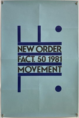 Lot 250 - NEW ORDER 1981 MOVEMENT ORIGINAL POSTER.