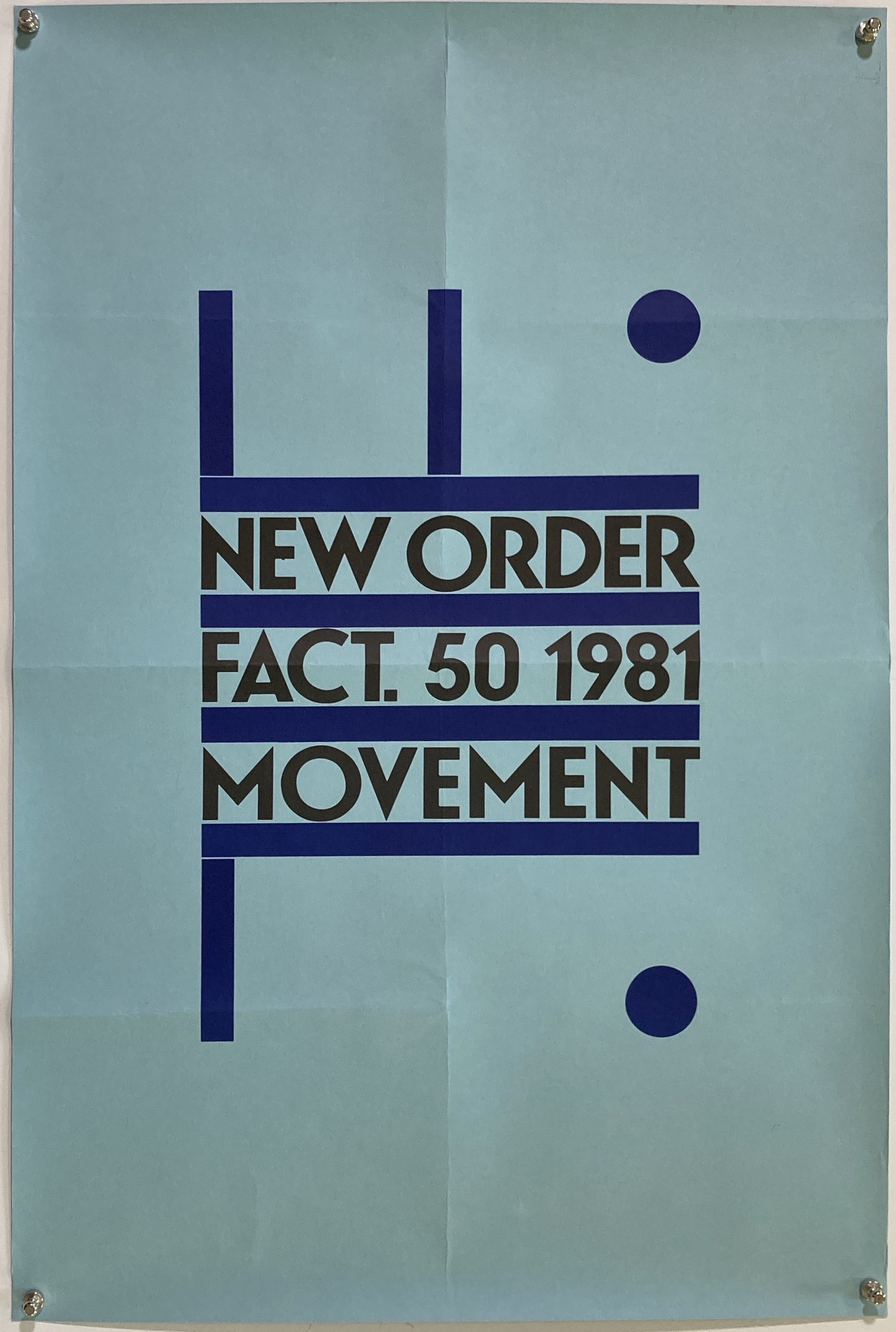 NEW ORDER MOVEMENT FACT 50 1981 Lot 250 - NEW ORDER 1981 MOVEMENT