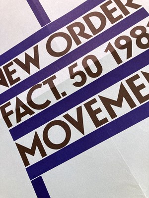 Lot 250 - NEW ORDER 1981 MOVEMENT ORIGINAL POSTER.