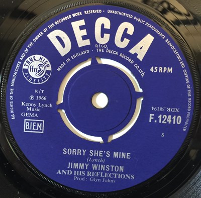 Lot 99 - JIMMY WINSTON - SORRY SHE'S MINE/ IT'S NOT WHAT YOU DO 7" (UK FREAKBEAT - F.12410)