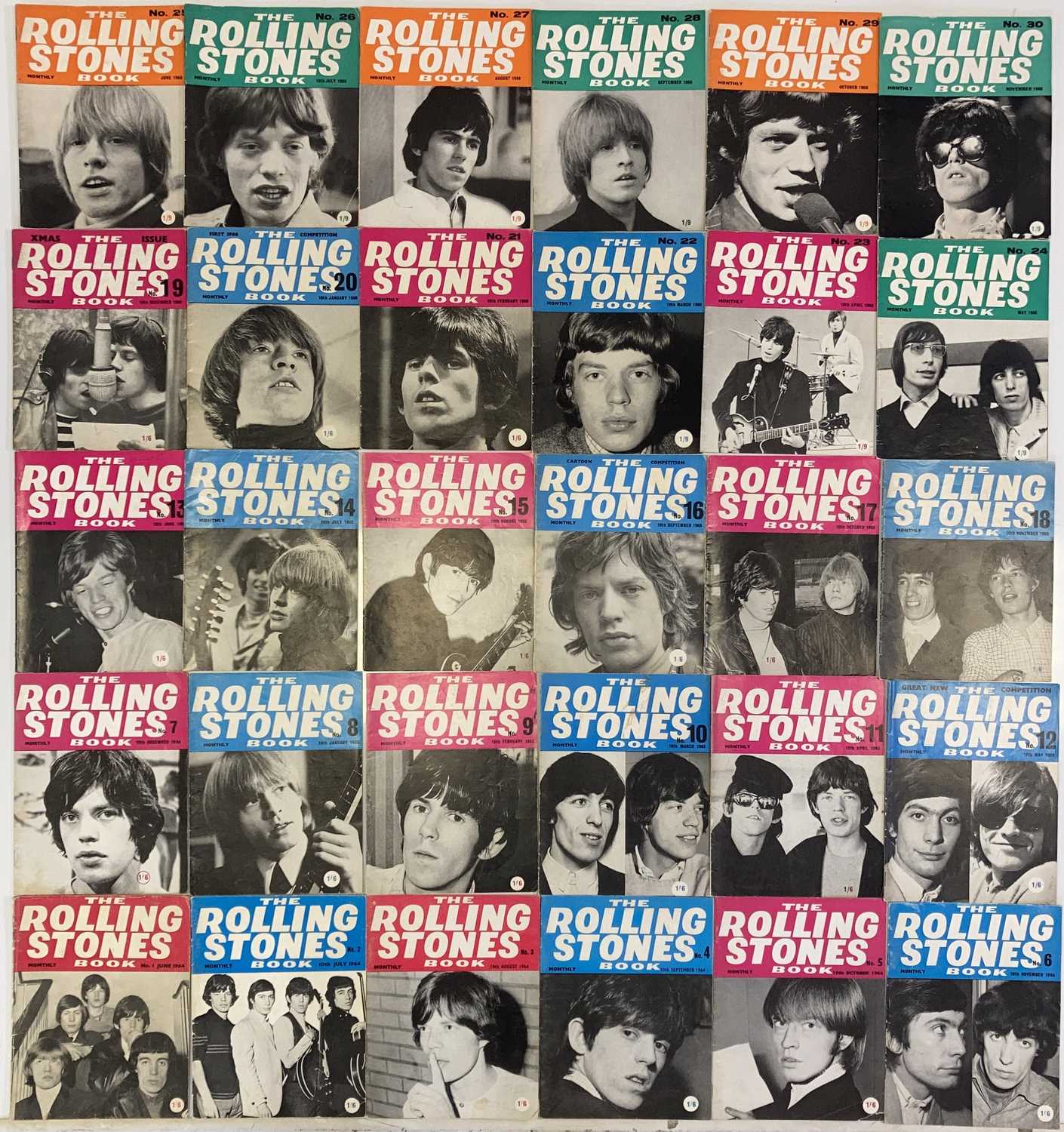 Lot 458 - A FULL SET OF ROLLING STONES MONTHLY BOOKS.