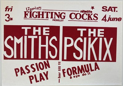 Lot 306 - THE SMITHS 1983 MOSELEY POSTER.