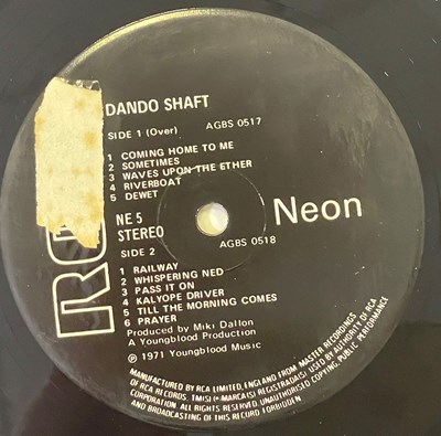 Lot 11 - DANDO SHAFT - DANDO SHAFT LP (ORIGINAL UK COPY - RCA NEON NE 5)