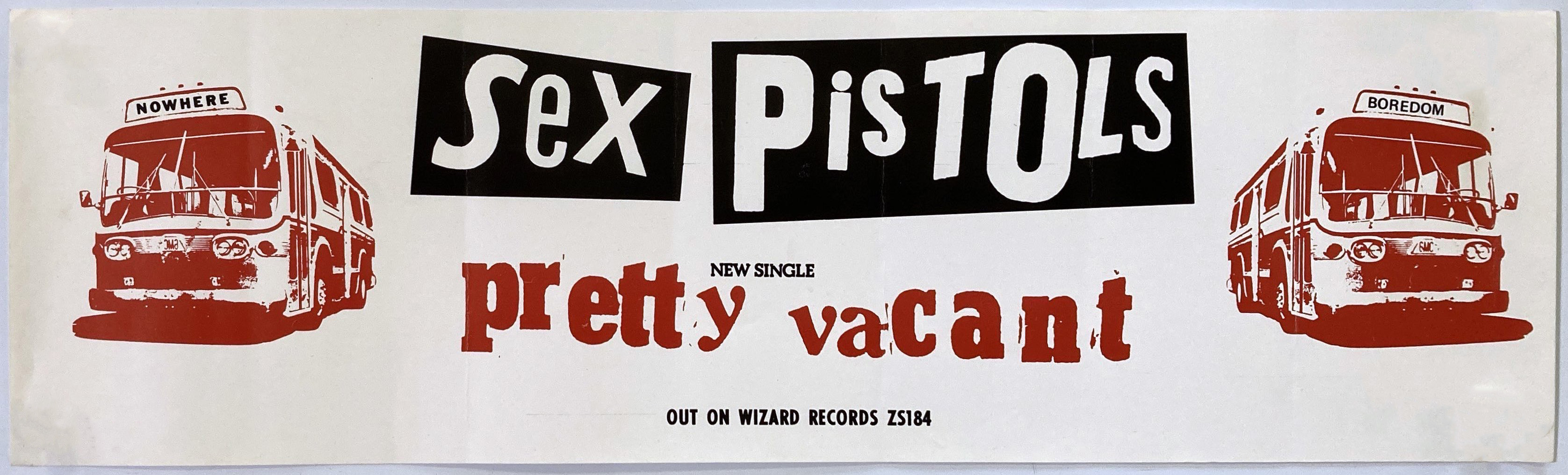 Lot 372 - SEX PISTOLS PRETTY VACANT AUSTRALIAN BANNER.