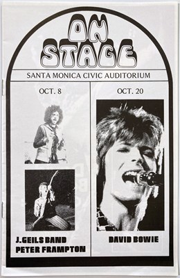 Lot 234 - DAVID BOWIE - ORIGINAL SANTA MONICA CONCERT PROGRAMME.