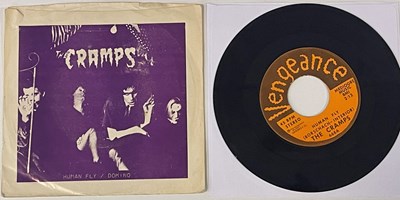 Lot 63 - THE CRAMPS - HUMAN FLY/DOMINO 7" (US 1978 COPY - VENGEANCE RECORDS 668)