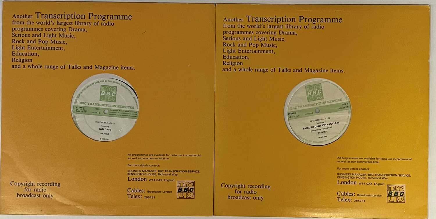 Lot 69 - SAD CAFE/FAIRGROUND ATTRACTION - BBC TRANSCRIPTION SERVICES 'IN CONCERT' LPs