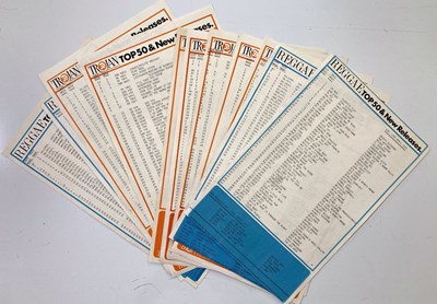 Lot 116 - REGGAE CHART SHEETS - C 1970S - ISRAELITES / JOHN HOLT / LEE PERRY ETC