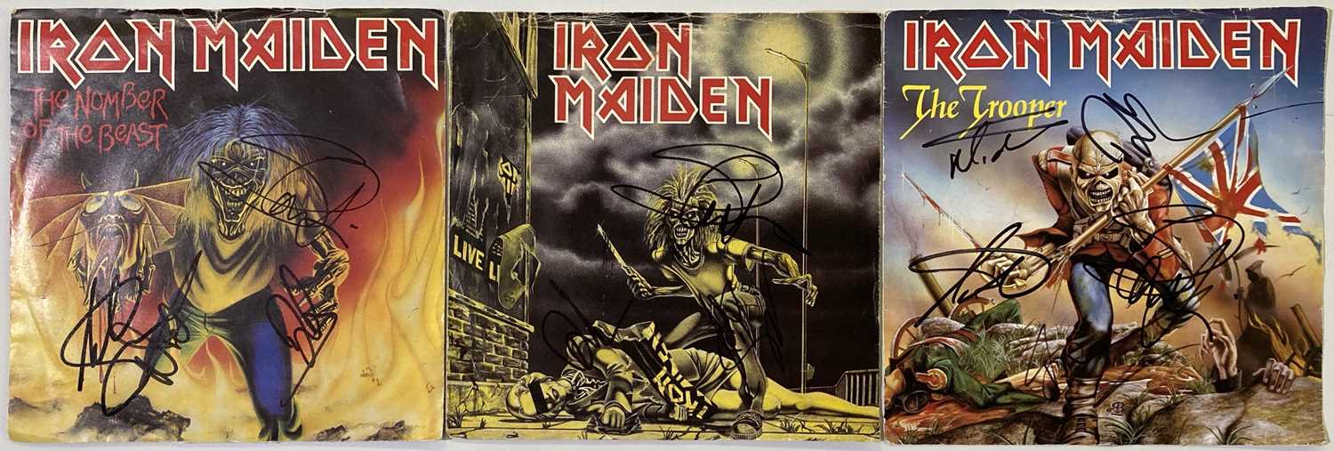 Lot 355 - IRON MAIDEN SIGNED ITEMS.