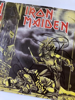 Lot 355 - IRON MAIDEN SIGNED ITEMS.