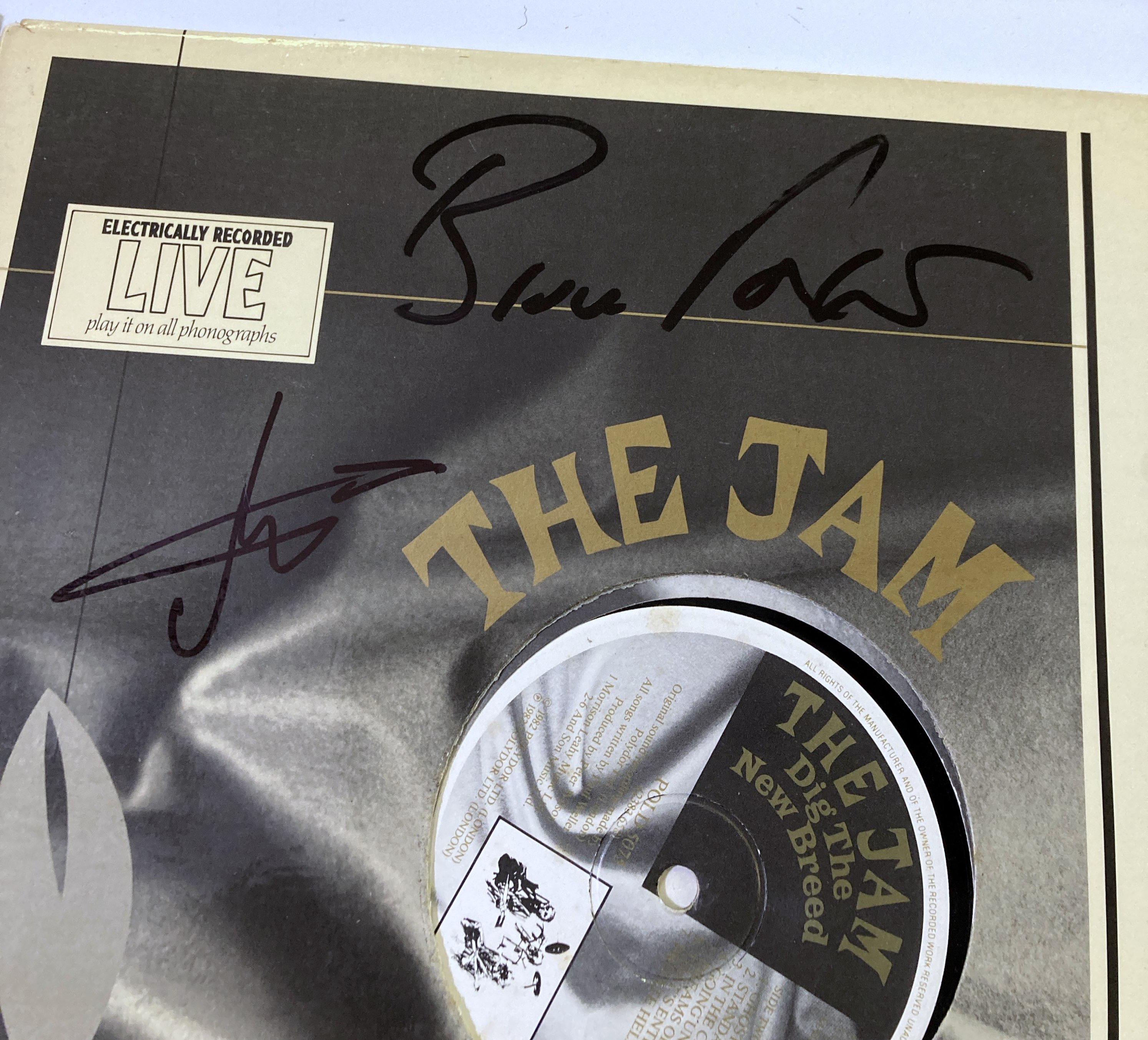Lot 361 THE JAM SIGNED ITEMS.