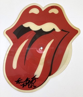 Lot 372 - THE ROLLING STONES - PICTURE DISC SIGNED BY CHARLIE WATTS.