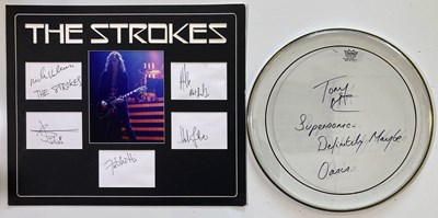 Lot 374 - OASIS / THE STROKES - SIGNED ITEMS.