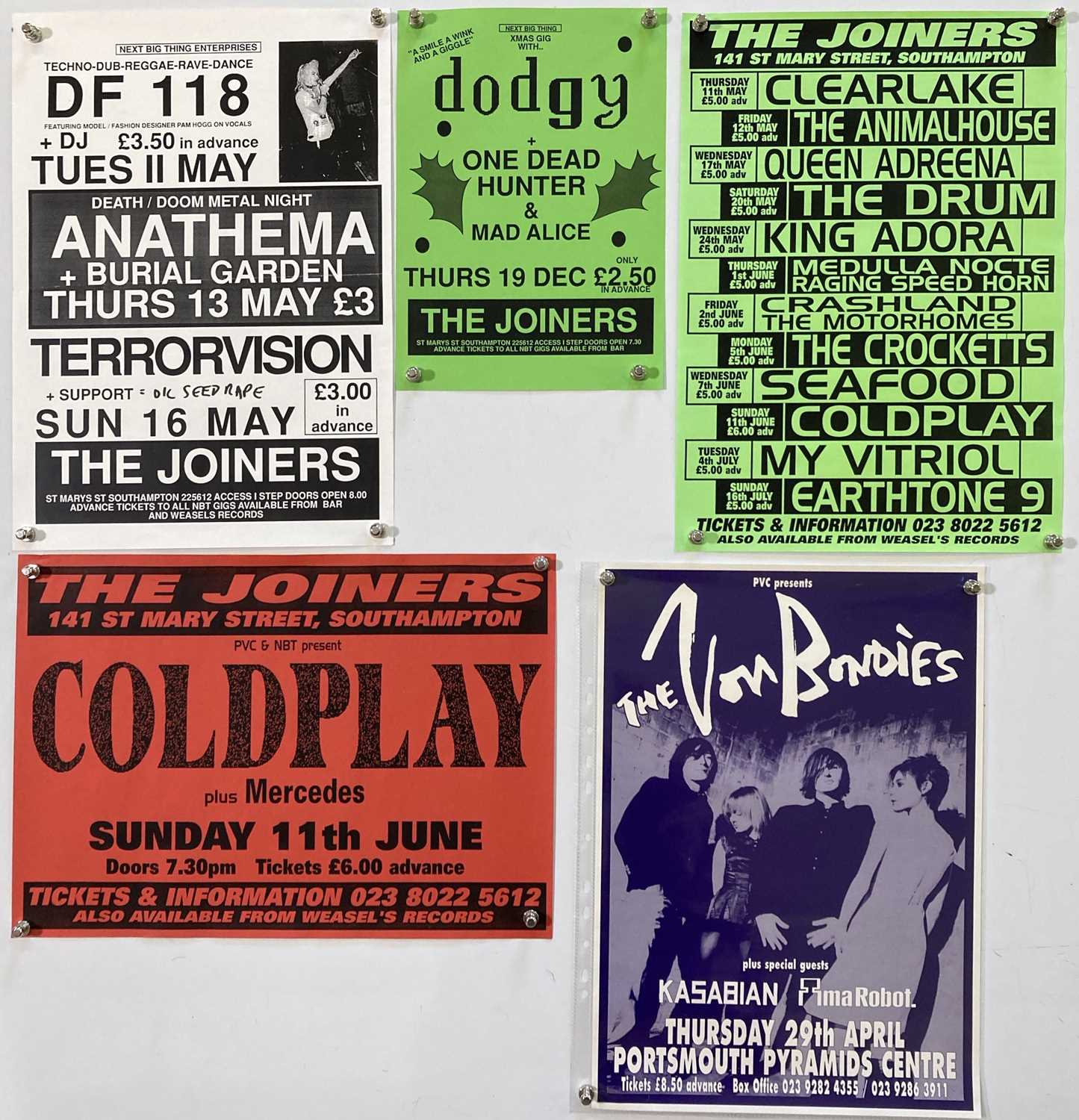Lot 287 - 90S/00S CONCERT POSTER ARCHIVE - COLDPLAY AND MORE.