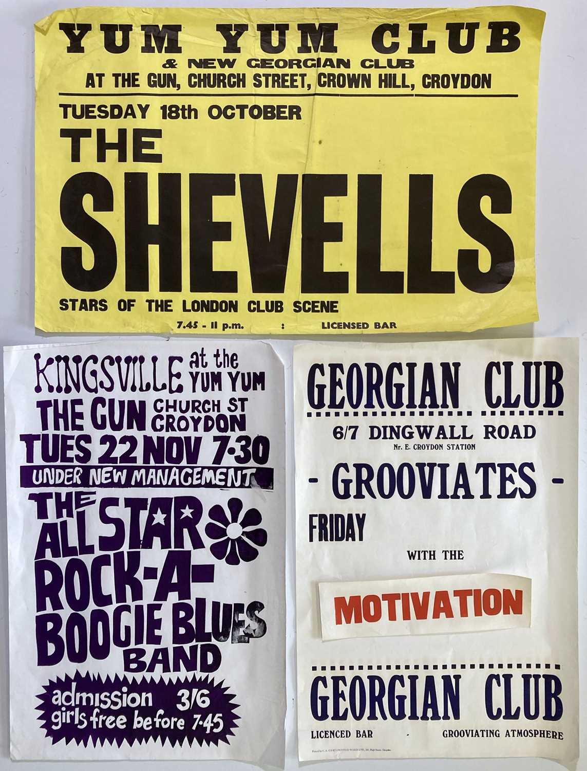 Lot 297 - 1960S CLUB POSTERS - NEW GEORGIAN, CROYDON