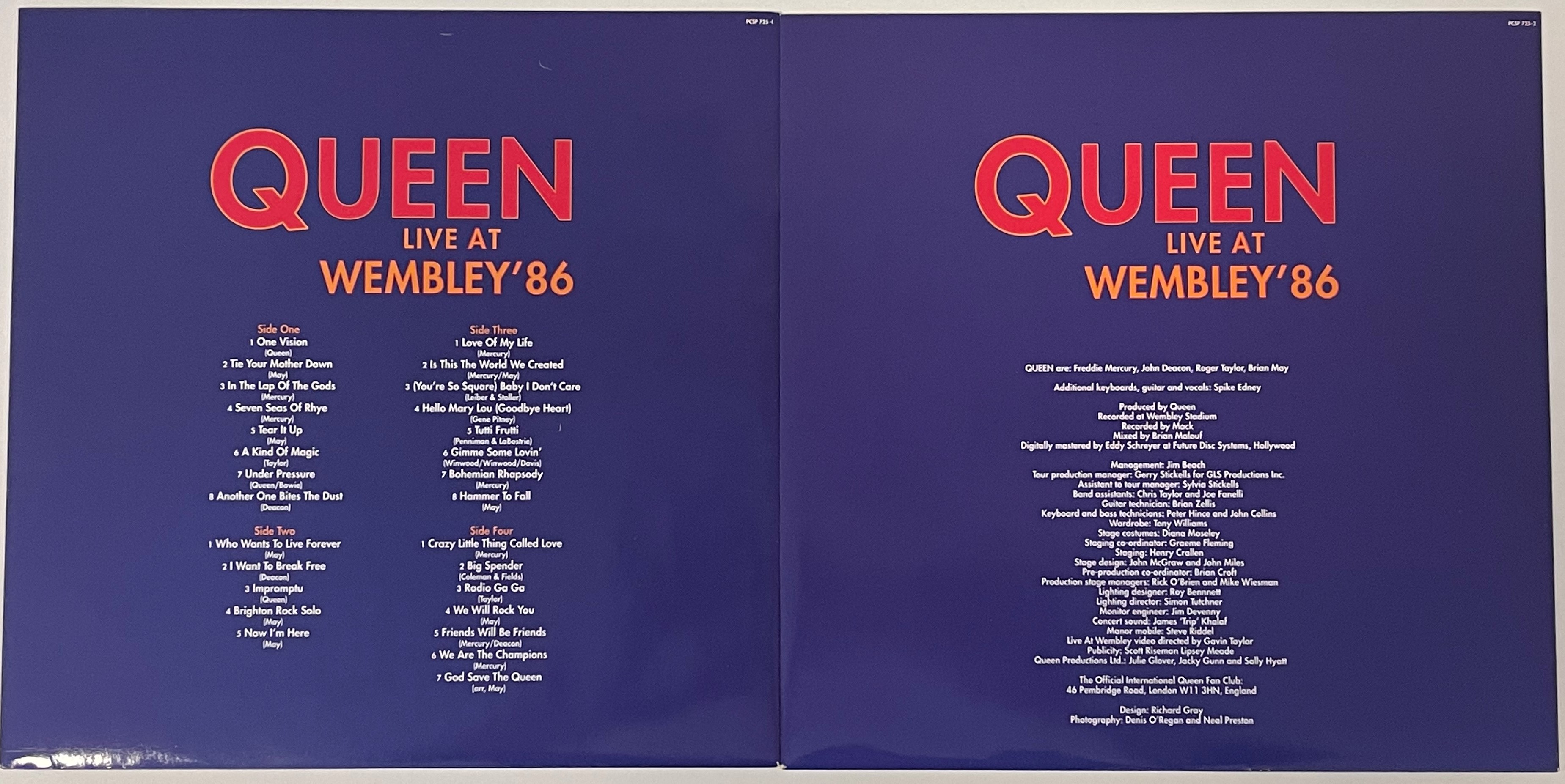 Lot 76 - QUEEN - LIVE AT WEMBLEY '86 LP (ORIGINAL UK