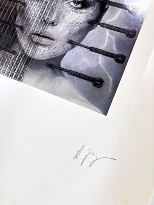 Lot 213 - DEBBIE HARRY / BLONDIE / HR GIGER SIGNED PRINT.