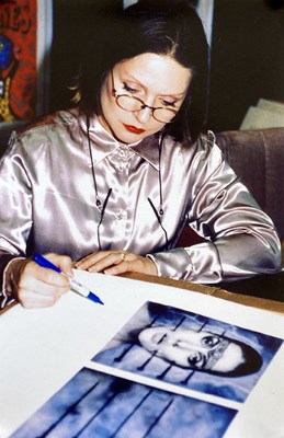 Lot 213 - DEBBIE HARRY / BLONDIE / HR GIGER SIGNED PRINT.