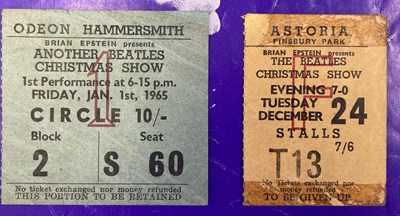 Lot 318 - THE BEATLES - CHRISTMAS SHOW PROGRAMME AND TICKETS.