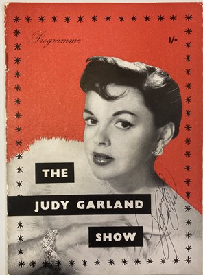 Lot 217 - JUDY GARLAND - A SIGNED CONCERT PROGRAMME.