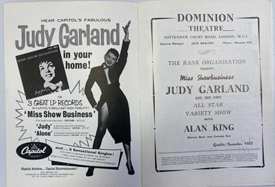 Lot 217 - JUDY GARLAND - A SIGNED CONCERT PROGRAMME.