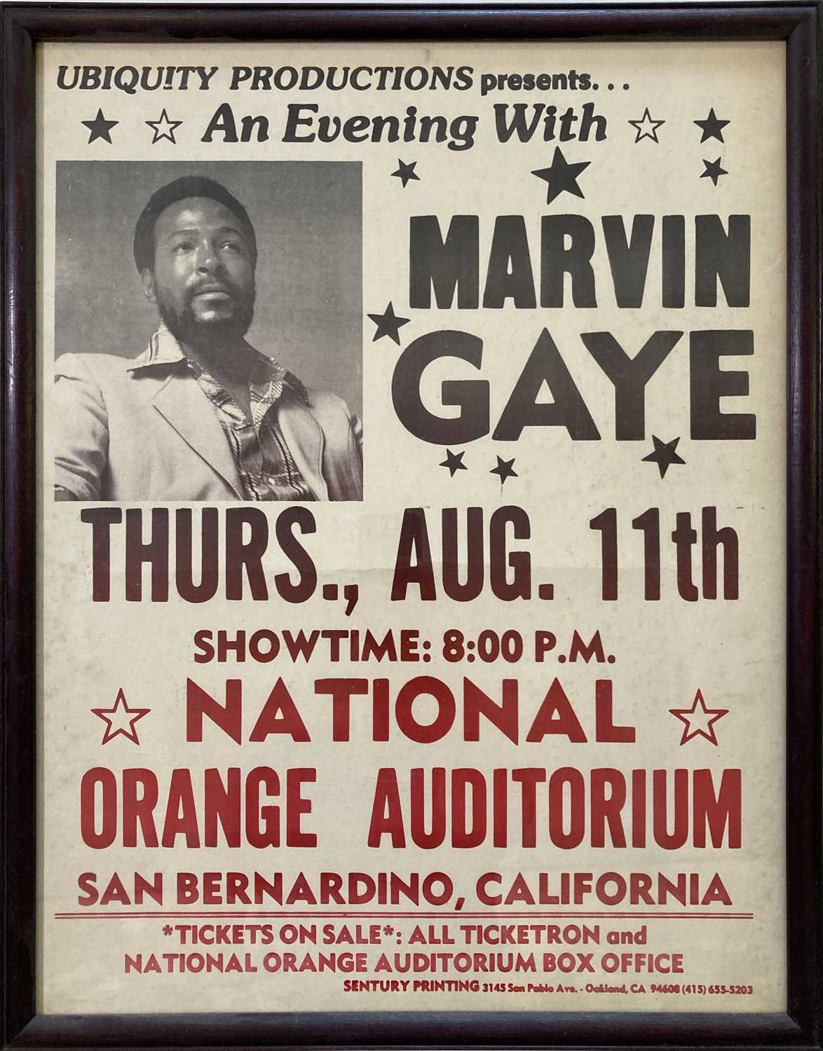 Lot 193 - MARVIN GAYE - ORIGINAL 1977 CONCERT POSTER.