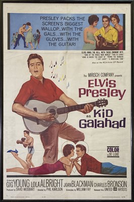 Lot 401 - ELVIS PRESLEY - KID GALAHAD POSTER.