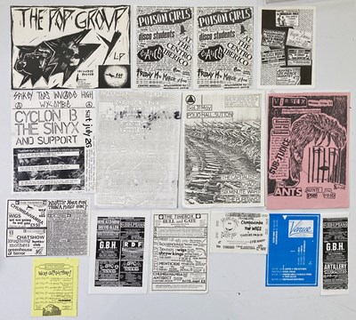 Lot 431 - ORIGINAL PUNK HANDBILLS - SIOUXSIE / POISON GIRLS AND MORE.