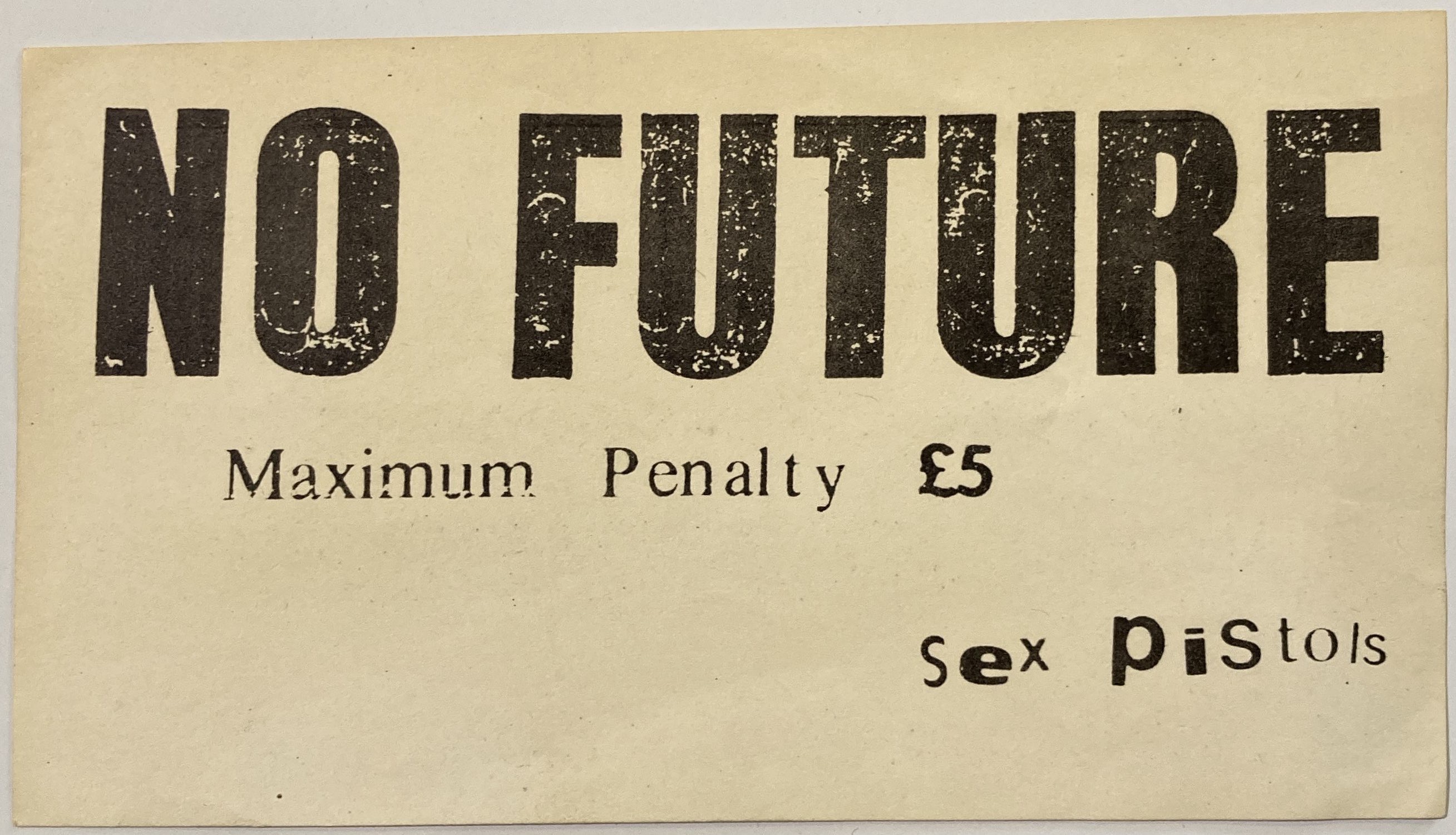 Lot 378 - THE SEX PISTOLS - UNUSED TORQUAY TICKET.