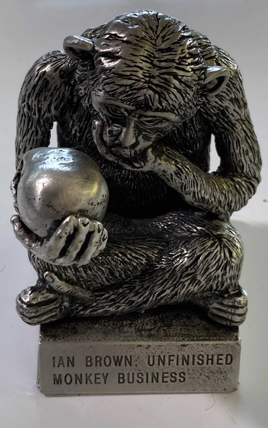 Lot 262 IAN BROWN UNFINISHED MONKEY BUSINESS PEWTER Lot 262 IAN BROWN UNFINISHED MONKEY BUSINESS PEWTER