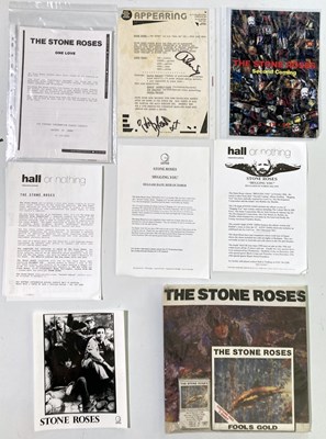Lot 266 - THE STONE ROSES - SIGNED ITEMS.