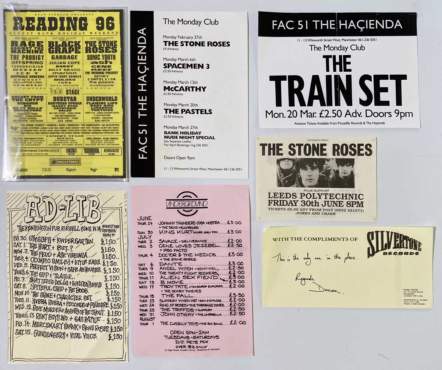 Lot 267 - THE STONE ROSES - FLYER INC 1980S.