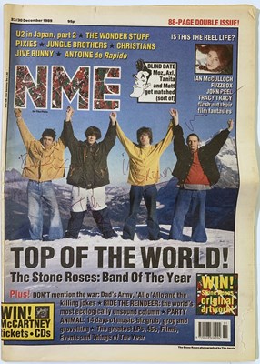 Lot 273 - STONE ROSES - FULLY SIGNED NME COVER.